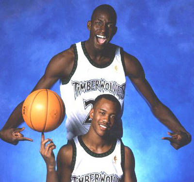 Stephon With His Friend Kevin Garnett