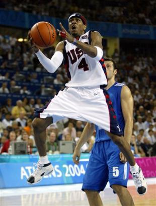 Allen Iverson Drives For Team USA