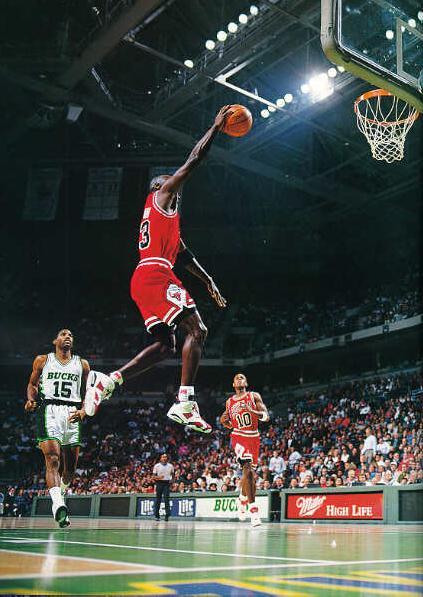 Michael Soars Over The Bucks