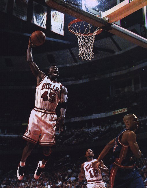 One-Handed Dunk Over Grant Hill